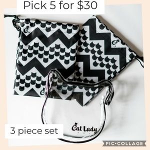 Cat Travel Bag 3 Piece Set
